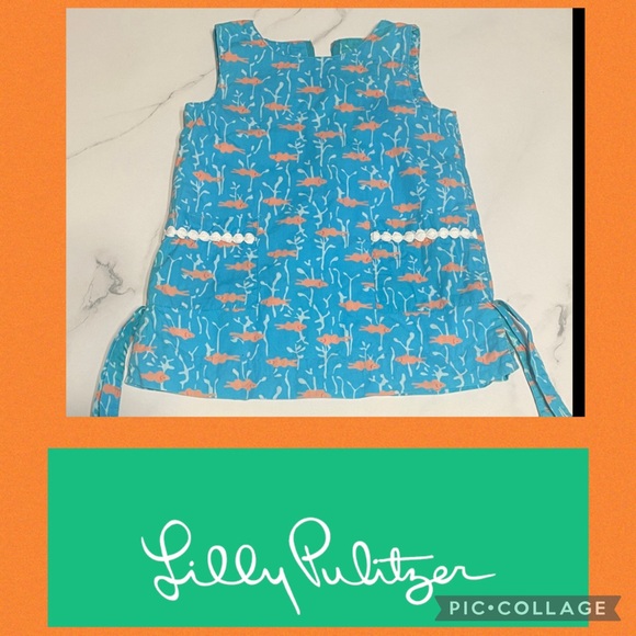 2T Lilly Pulitzer vintage shift dress in “Go Fish” pattern from early 2000’s - Picture 1 of 12
